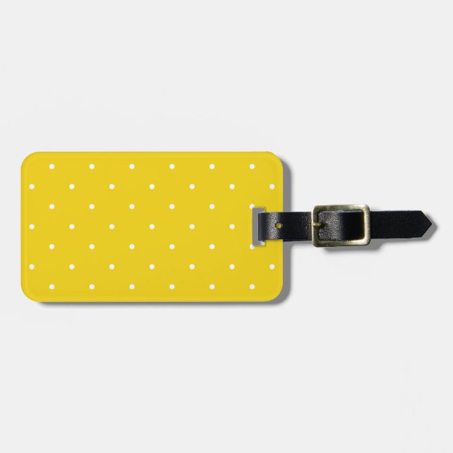 Femtio Stil Lemon Gult Polka Dot Bagagebricka (Horisontell Framsida)