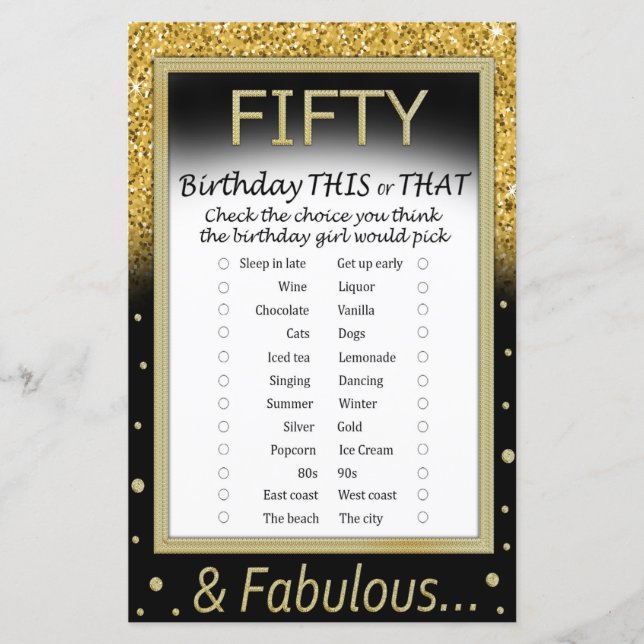 Femtiofaldig födelsedag i det ena eller det andra  (Framsida)