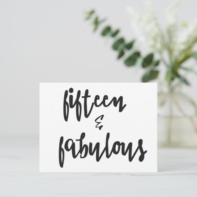 Femtiofem & Fantastisk Quinceanera 15-års födelsed Vykort (Stående Fram)