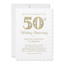 Femtionde årsdagen av Golden Elegant bröllop i Par