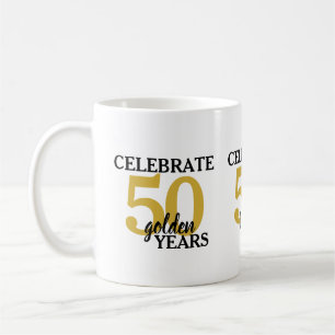 Femtionde Bröllop-årsdagen firar 50 gyllene år Kaffemugg