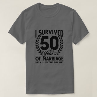 Femtionde Bröllop-årsdagen för Par-frun Make 50 T Shirt
