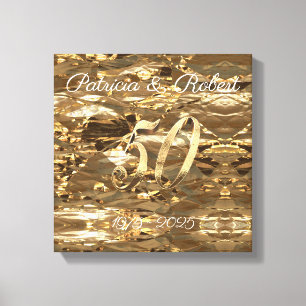 Femtionde Bröllop-årsdagen Golden Bröllop Canvastryck