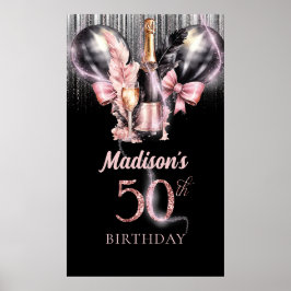 Femtionde födelsedagen: Luxury Ro Vin Party Poster