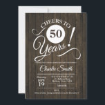 Femtionde Födelsedagsfesten med Wood Mönster Inbjudningar<br><div class="desc">50:e Födelsedagsfest inbjudan med trä mönster. Skål till 50 år! Berätta för oss om du behöver anpassa dig ytterligare.</div>