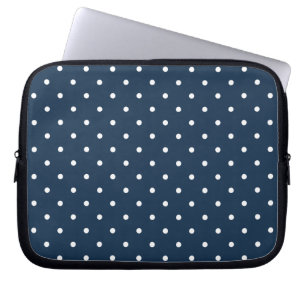 Femtiotalet utformar blåttPolka pricker bärbar Laptop Sleeve