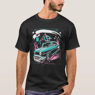 Femtital 1950-tal Bil Musik Sock Hop Dans Rockabil T Shirt