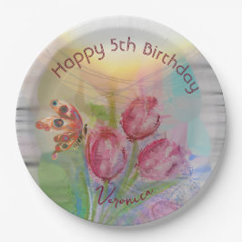 Femtonårsdag för tulpaner i Party Tallrikar
