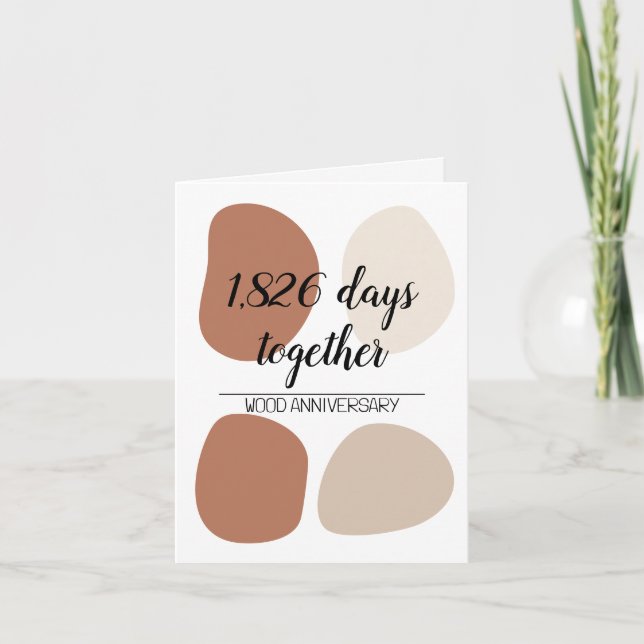 Femtonårsdagen av bröllop 5 kort (Framsida)