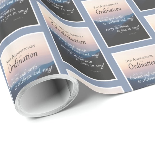 Femtonårsdagen av Gratulerar om Ordination Presentpapper (Rullad Hörn)