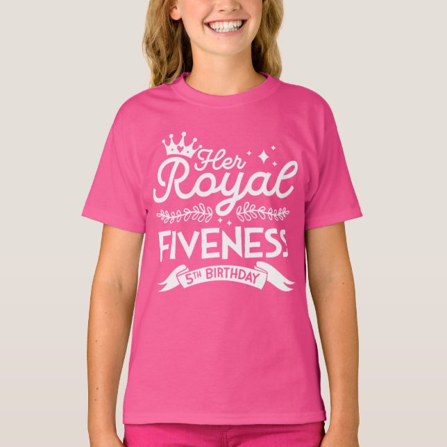 Femtonårsdagen av hennes Royal Femårsdag T Shirt (Framsida)