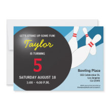Femtonårsdagen bowling party blå röd gult