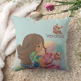 Femtonårsflickfjäril Kudde