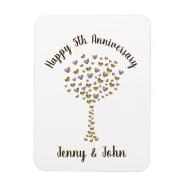 Femtonårsjubiléet bröllop magnet