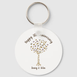Femtonårsjubiléet bröllop nyckelring