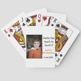 Femtonårsspel på pojkfoto namn, modernt datum casinokort