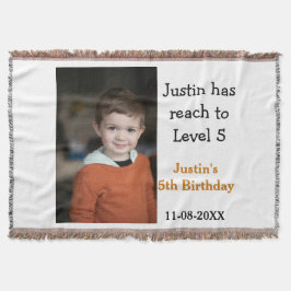 Femtonårsspel på pojkfoto namn, modernt datum filt