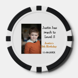 Femtonårsspel på pojkfoto namn, modernt datum poker marker