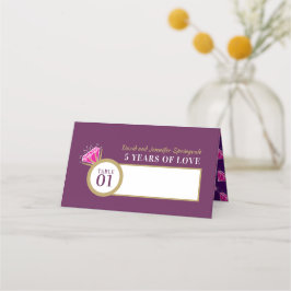 Femtonde årsjubileet för turnéer i bröllop på årsd placeringskort