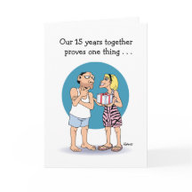 Femtonde Bröllop-årskort för make
