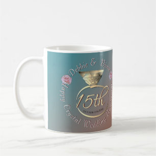 Femtonde Crystal Bröllop-årsdagen Kaffemugg