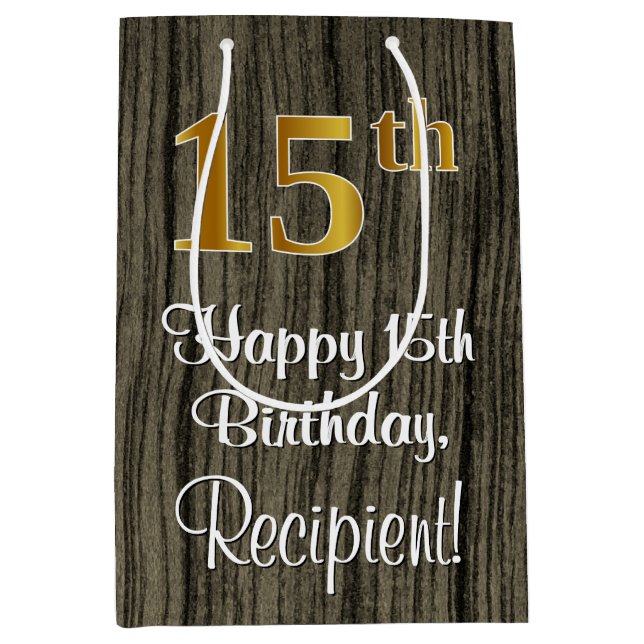 Femtonde födelsedagen: Elegant Faux Guld look #, F (Framsidan)