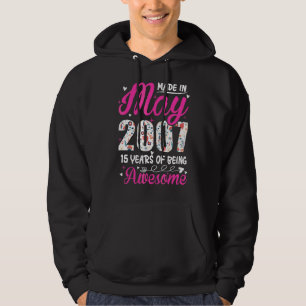 Femtonde födelsedagen Fantastisk sedan maj 2007 Bl Hoodie