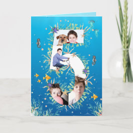 Femtonde födelsedagen under Sea Photo Collage Kort