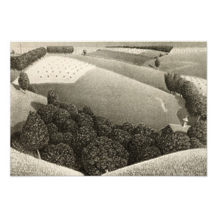 Femtonde juli 1938 av Grant Wood Fototryck
