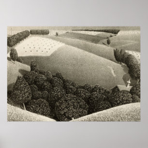 Femtonde juli 1938 av Grant Wood Poster