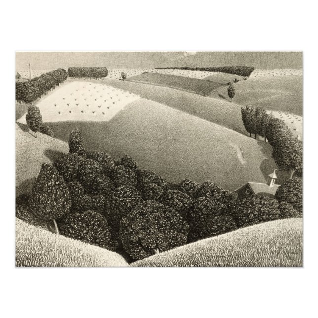 Femtonde juli av Grant Wood Fototryck (Framsidan)