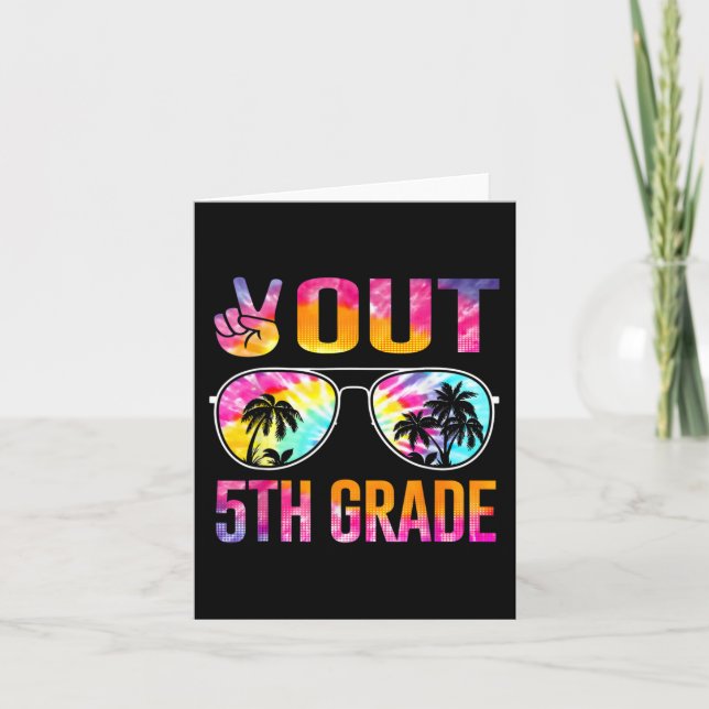 Femtonde Klass-färgen Studenten förra skoldagen Kort (Framsida)