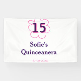 Femtonde quinceanera grattis på födelsedagen rosa 