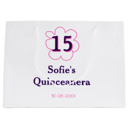 Femtonde quinceanera grattis på födelsedagen rosa 
