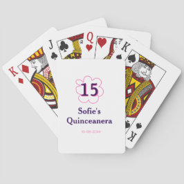 Femtonde quinceanera grattis på födelsedagen rosa  casinokort