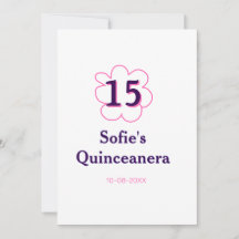 Femtonde quinceanera grattis på födelsedagen rosa