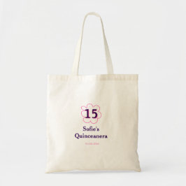 Femtonde quinceanera grattis på födelsedagen rosa  tygkasse