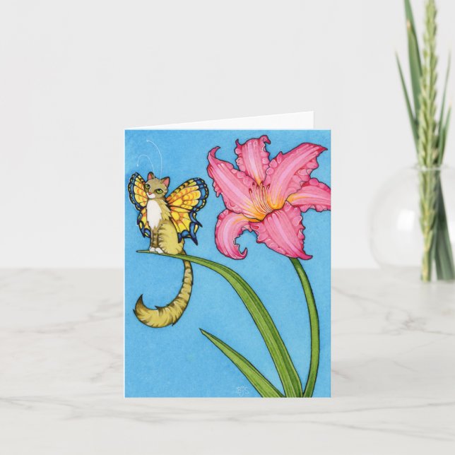 Fen för katten för den felika kattbekräftelsen tack kort (Framsida)