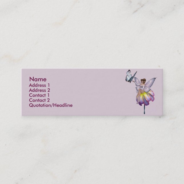 Fen för KRW-lilablomman profilerar kortet Mini Visitkort (Framsida)