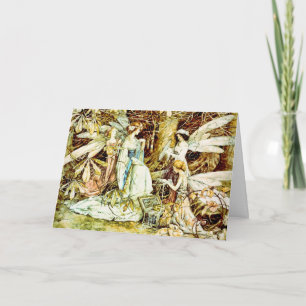 Fen pryder med ädelsten födelsedag kort