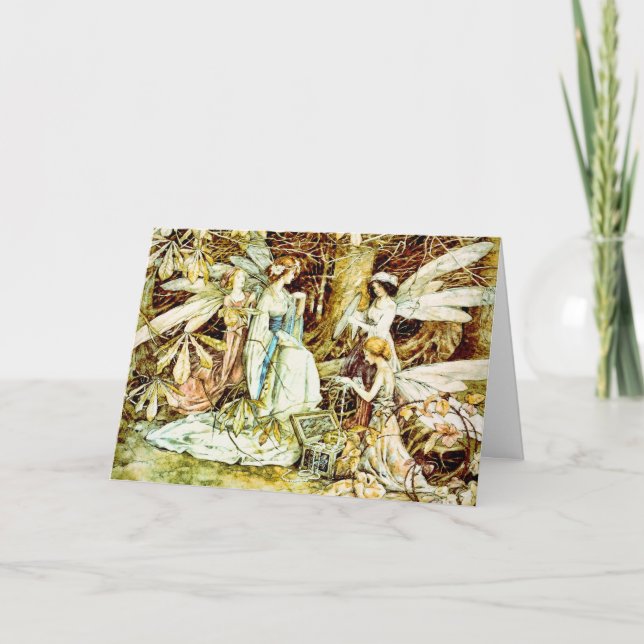 Fen pryder med ädelsten födelsedag kort (Framsida)