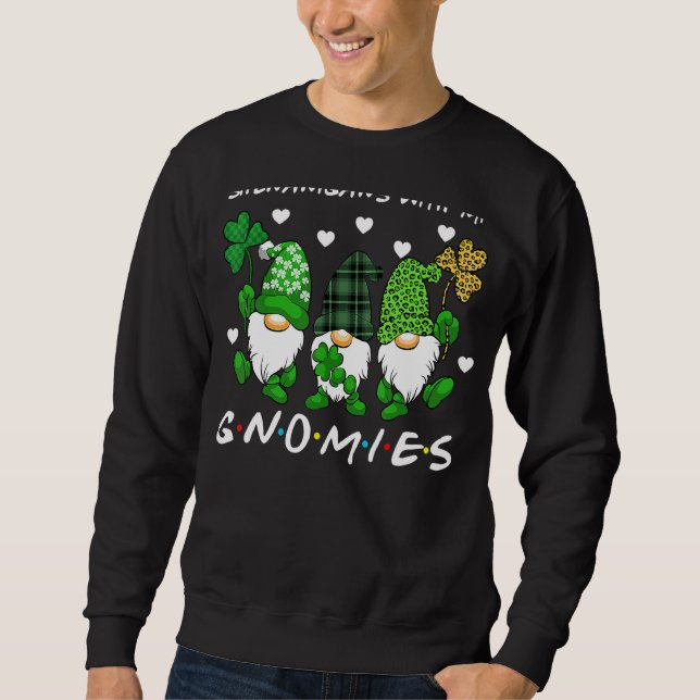Fenanigans med min St patrick's day Gnome Lång Ärmad Tröja (Framsida)