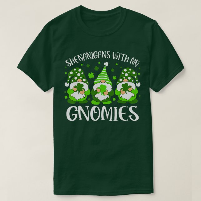 Fenanigans med min St patrick's day Gnome T Shirt (Design framsida)