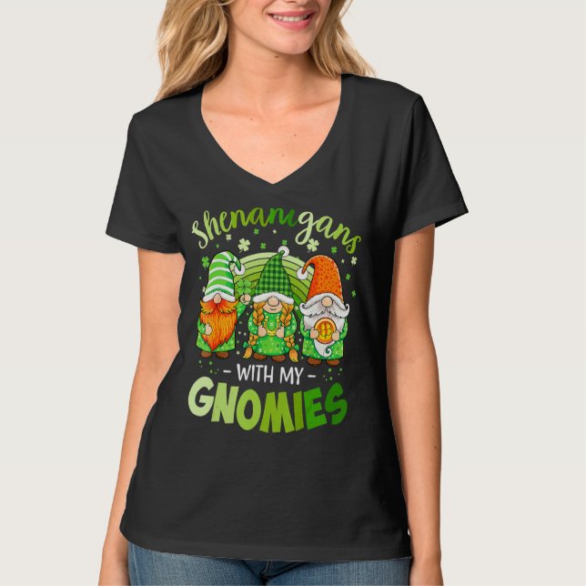 Fenanigans med min St patrick's day Gnome T Shirt (Framsida)