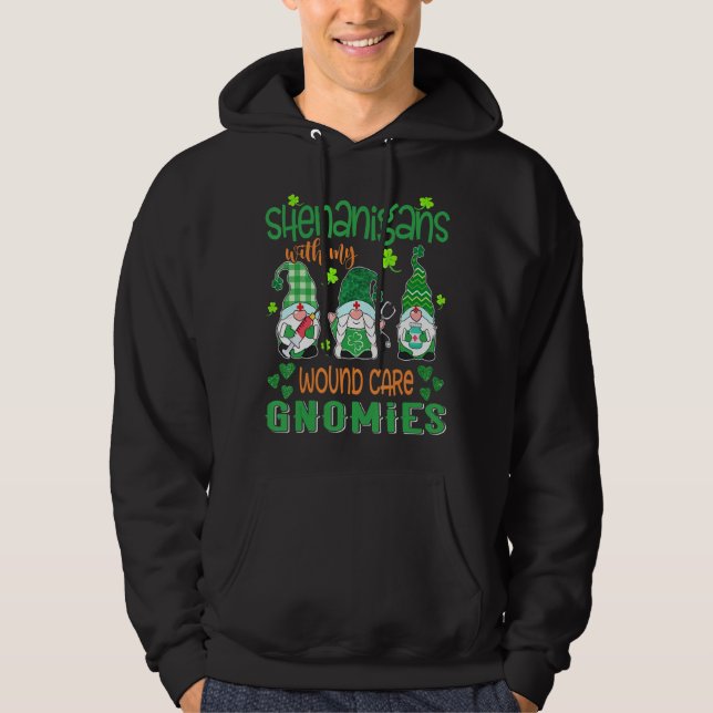 Fenanigans med mina sårvårdsgnomier St Patricks Hoodie (Framsida)