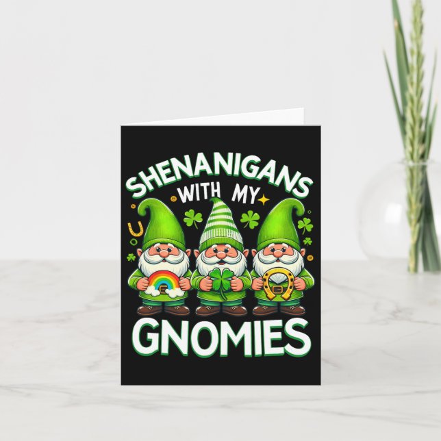 Fenanigans med mina St patricks day Gnomes Kort (Framsida)