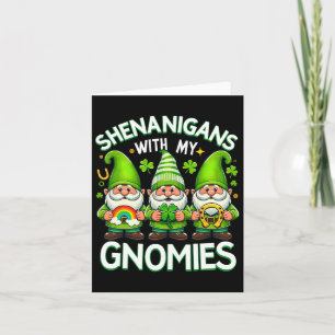 Fenanigans med mina St patricks day Gnomes Kort