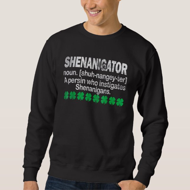 Fenanigator Definition Funny Saint patrick Day S Lång Ärmad Tröja (Framsida)