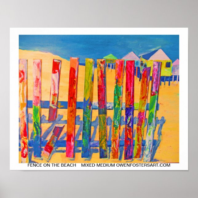 FENCE LÄNGRE PÅ BEACH POSTER (Framsidan)