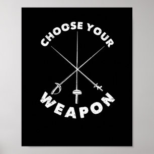 Fencer-bänkens epee-fencer-val poster